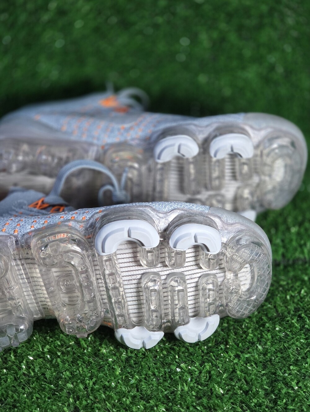 Nike Aviator Grey Orange Knit Sneakers Vapormax Men Size 7 - Picture 5 of 9